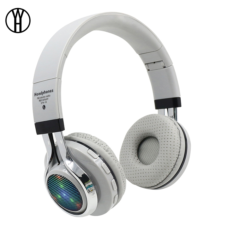 

WH Светло-серый, WH Bluetooth-наушники Беспроводные стереофонические тяжелые басовые подарки Игро