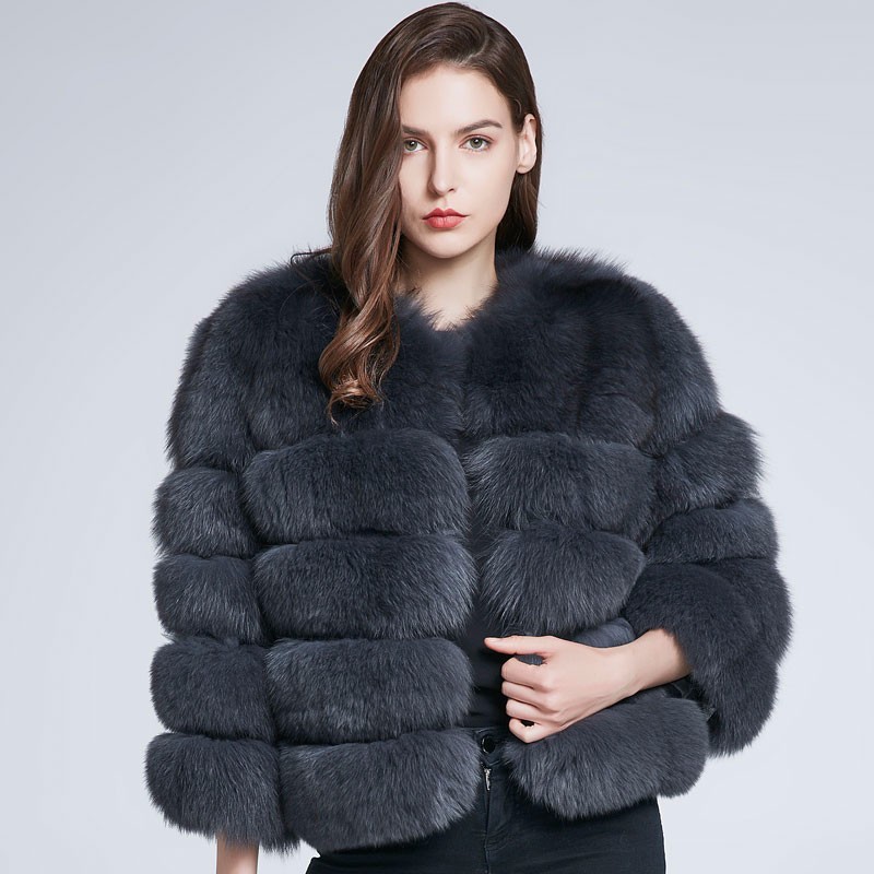 

FURART серый, Fox Fur Vest