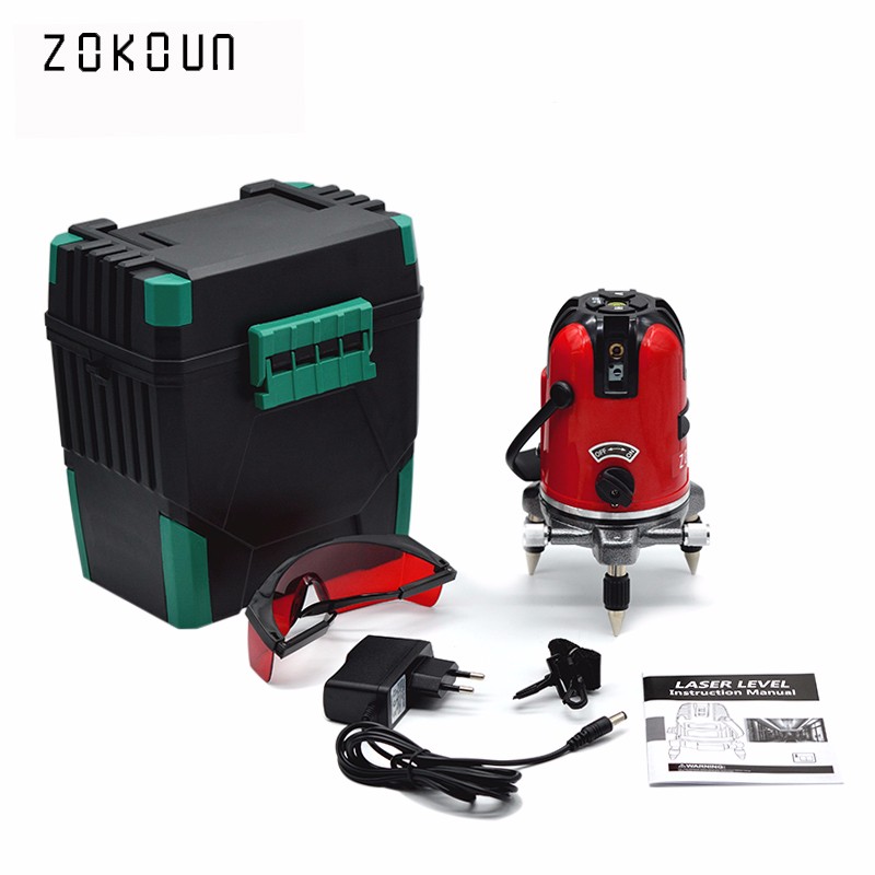 

Zokoun, Красный 5 линий 6-точечный лазерный уровень