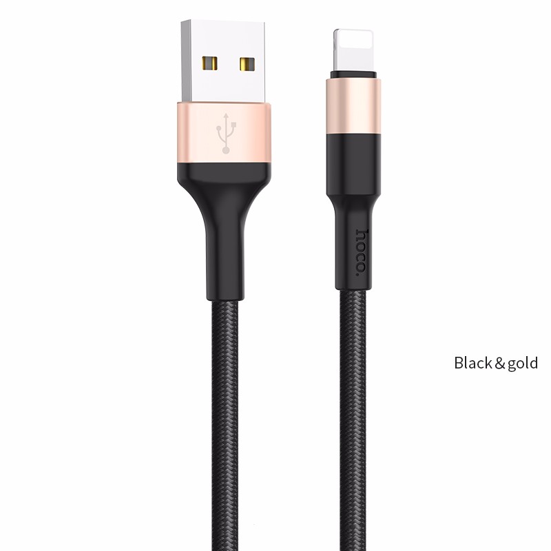 фото Usb-кабель для iphone x hoco золото 1 м