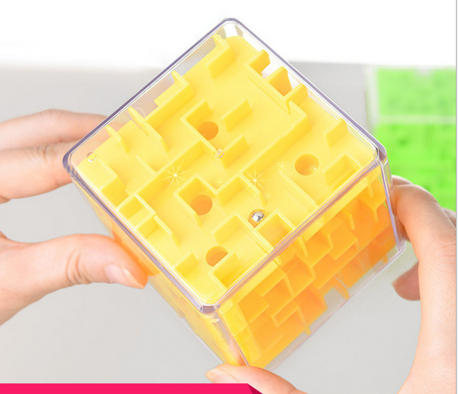 

HOSANTC Yellow, 3D трехмерный лабиринт детский интеллект трехмерный кубик лабиринта