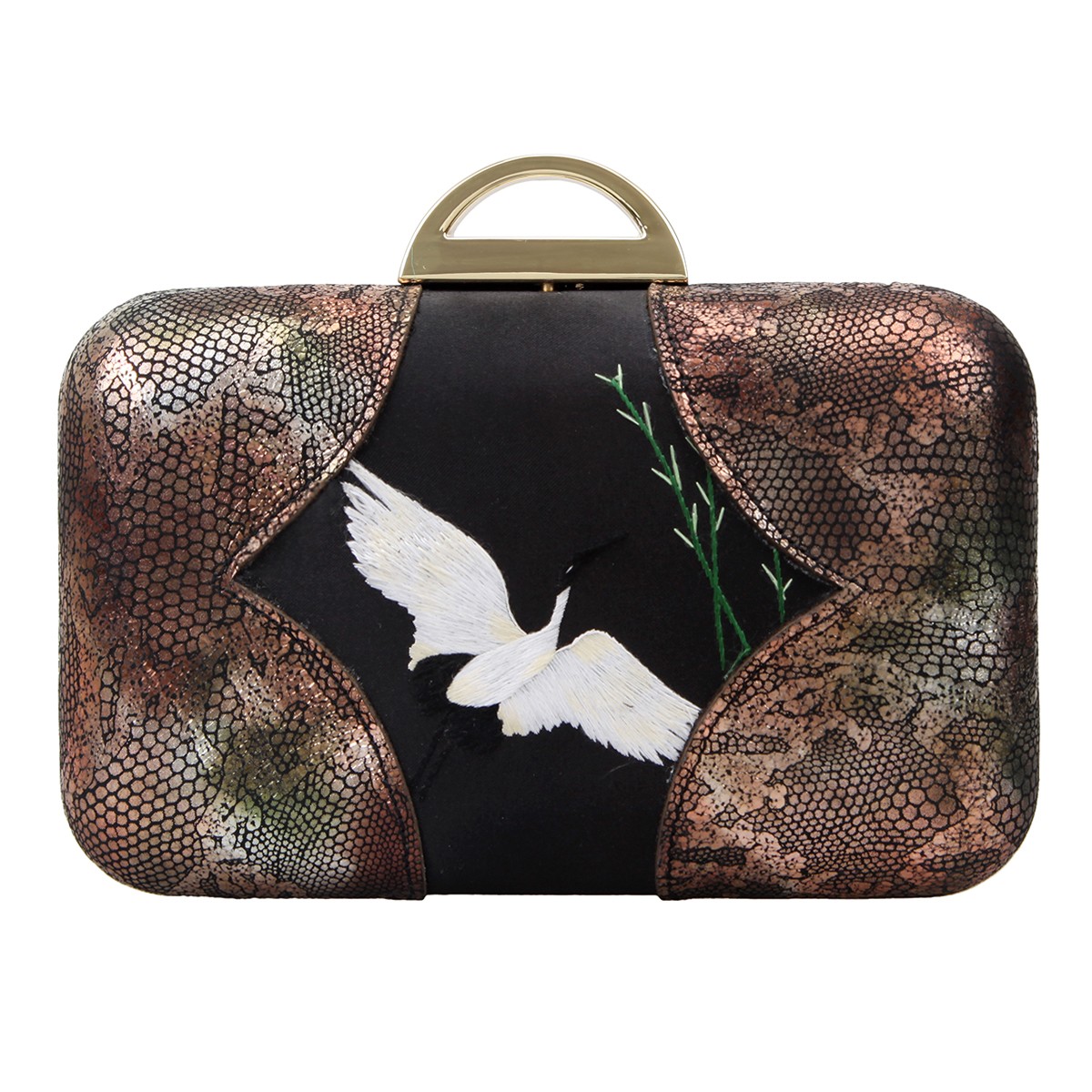 

Fawziya Черный, Cowhide Clutch Purse