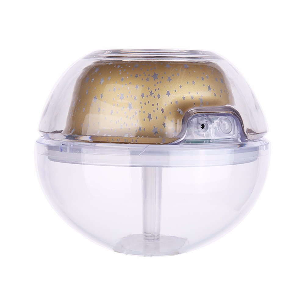 

TOMNEW Золото, TOMNEW USB Crystal Night Light Projection увлажнитель 500 мл Ультразвуковой