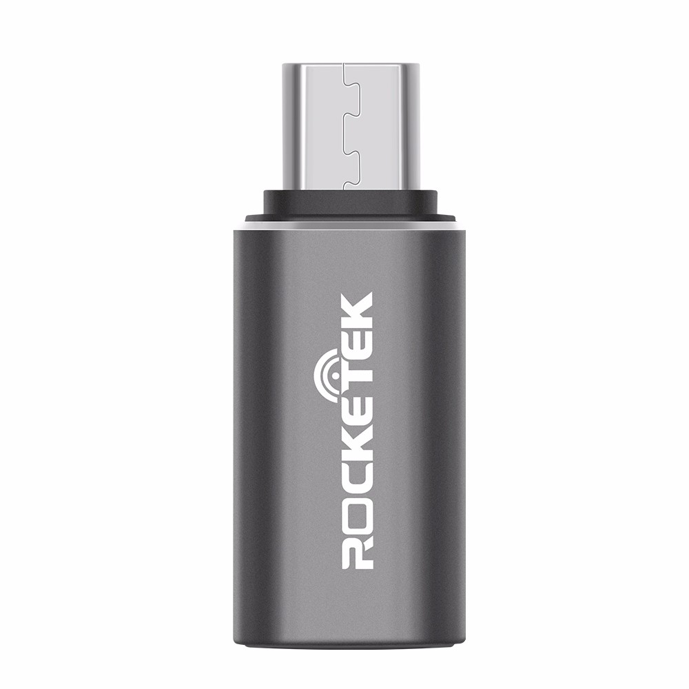 

ROCKETEK серый, Micro-Type-c USB-адаптер зарядного устройства для зарядки данных Sync Зарядка