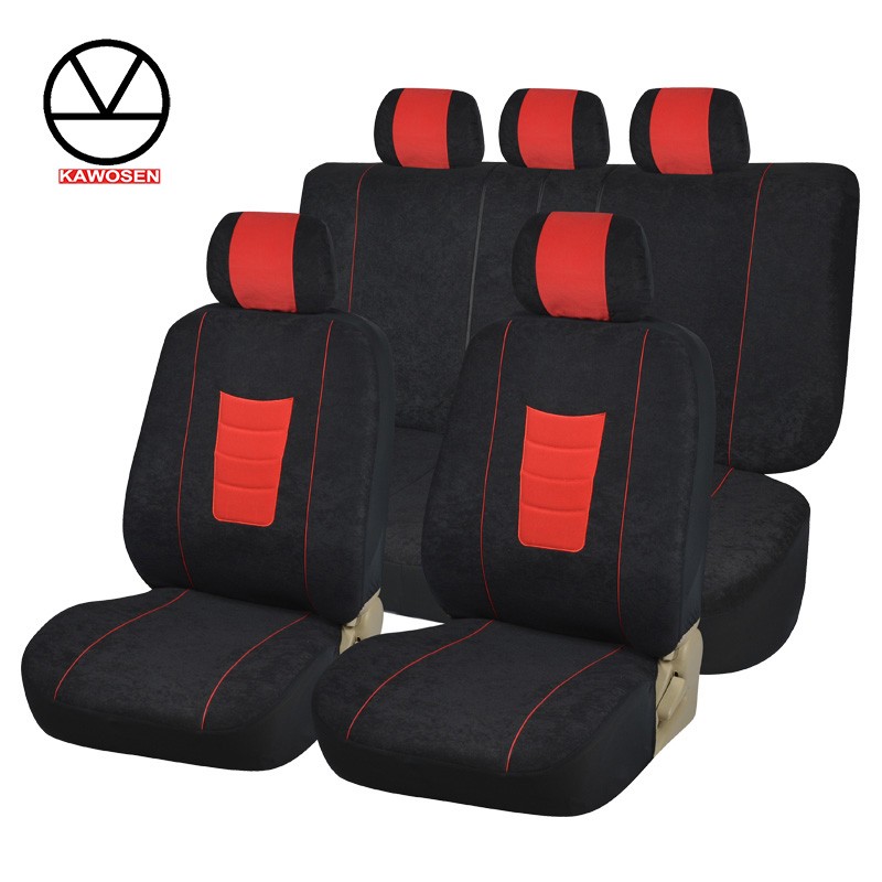 

COVERS Черный с красной крышкой, KAWOSEN New Fashion Velvet Полные сидения для автомобилей