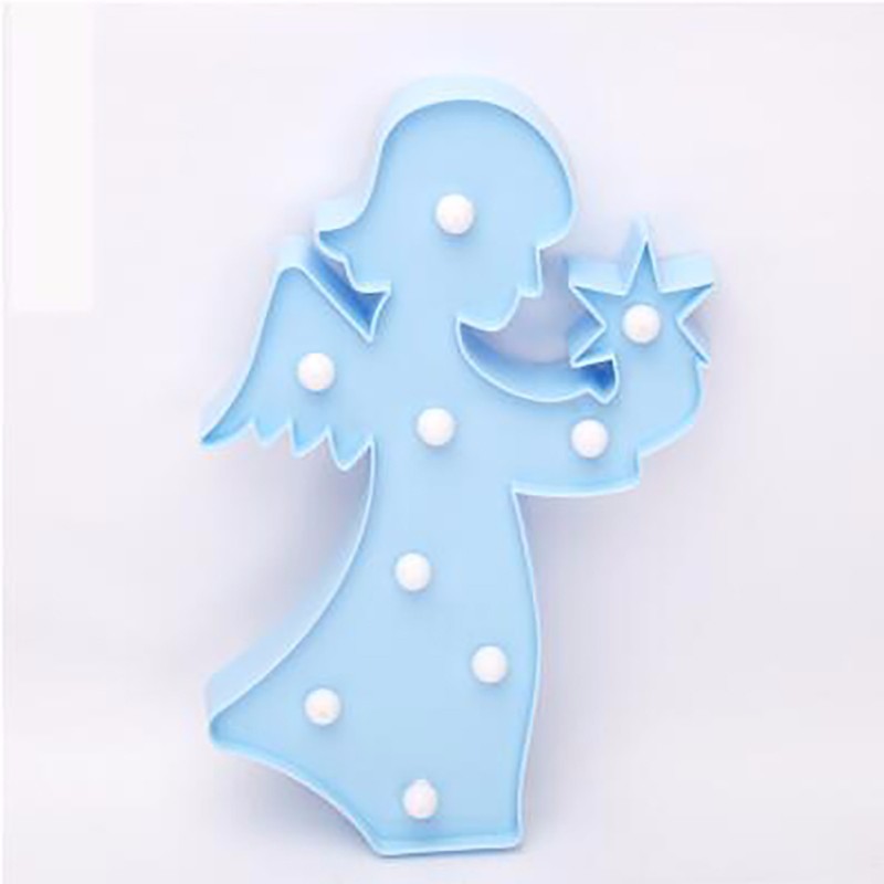 

LUOMU Синий ангел, Alphabet Light Indoor Battery powered Wall Hanging Night Light