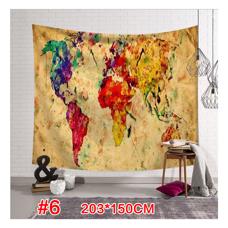 

CNUON 6-203 150см, maptapestry worldmaptapestry watercolorworldmaptapestry