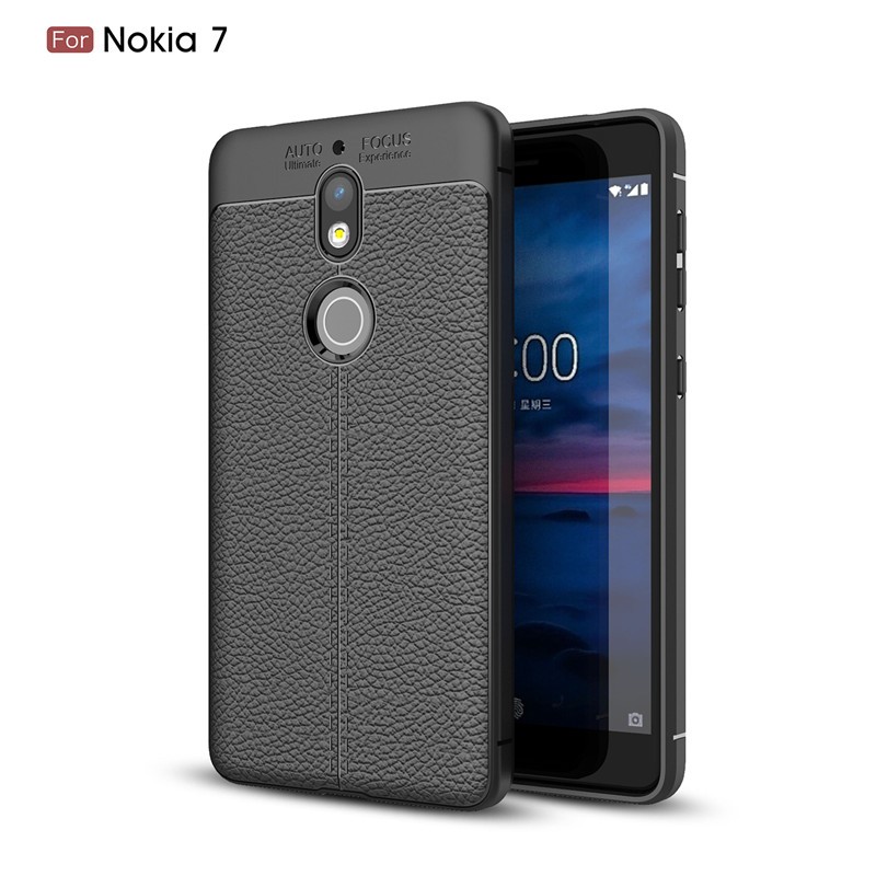 

Fecoprior черный, Задняя обложка для Nokia 7 Nokia7 NK Case Мягкий TPU Кремний