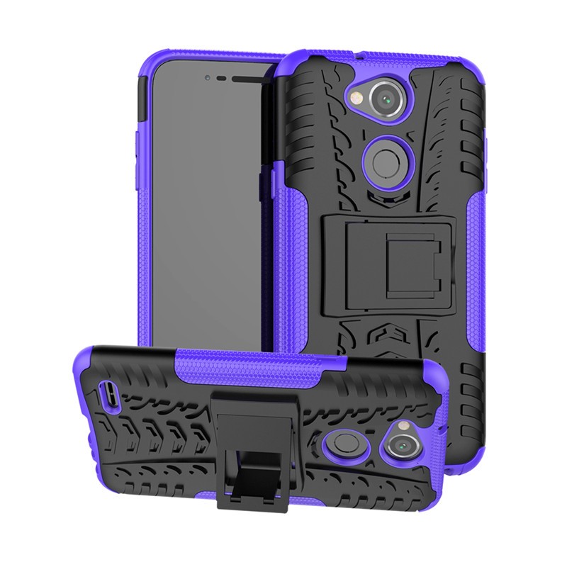 

Fecoprior Пурпурный, Корпус для LG X Power 3 Power3 Стойка для задней крышки Silicon TPU PC Armor