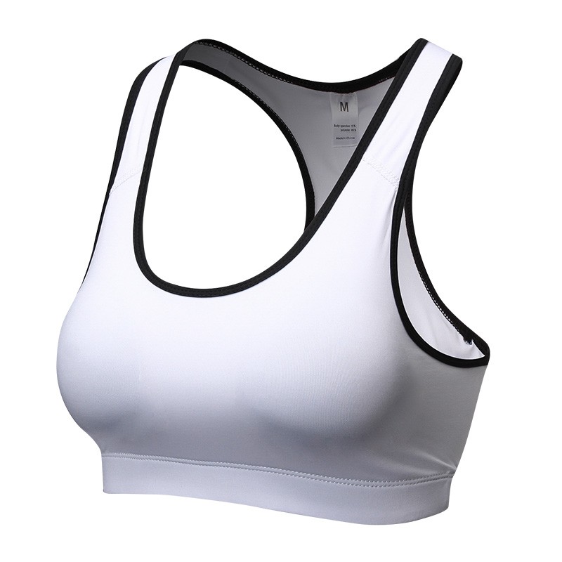 

yuerlian Белый, Sexy Front Zipper Yoga Bra