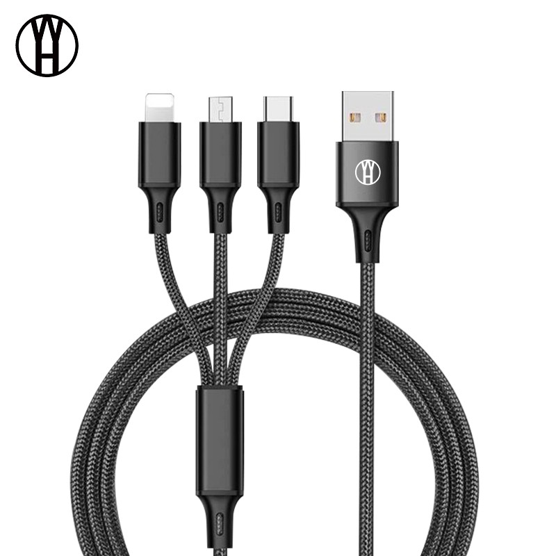 

WH Черный цвет, 3 IN 1 USB-кабель