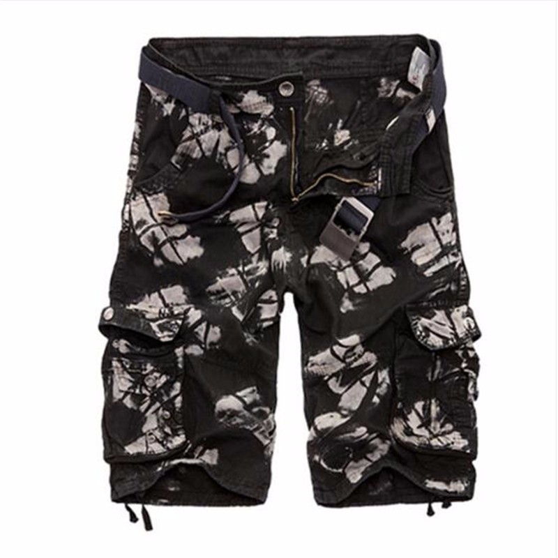 

AILOOGE Черный камуфляж 29, Cargo Shorts Men Cool