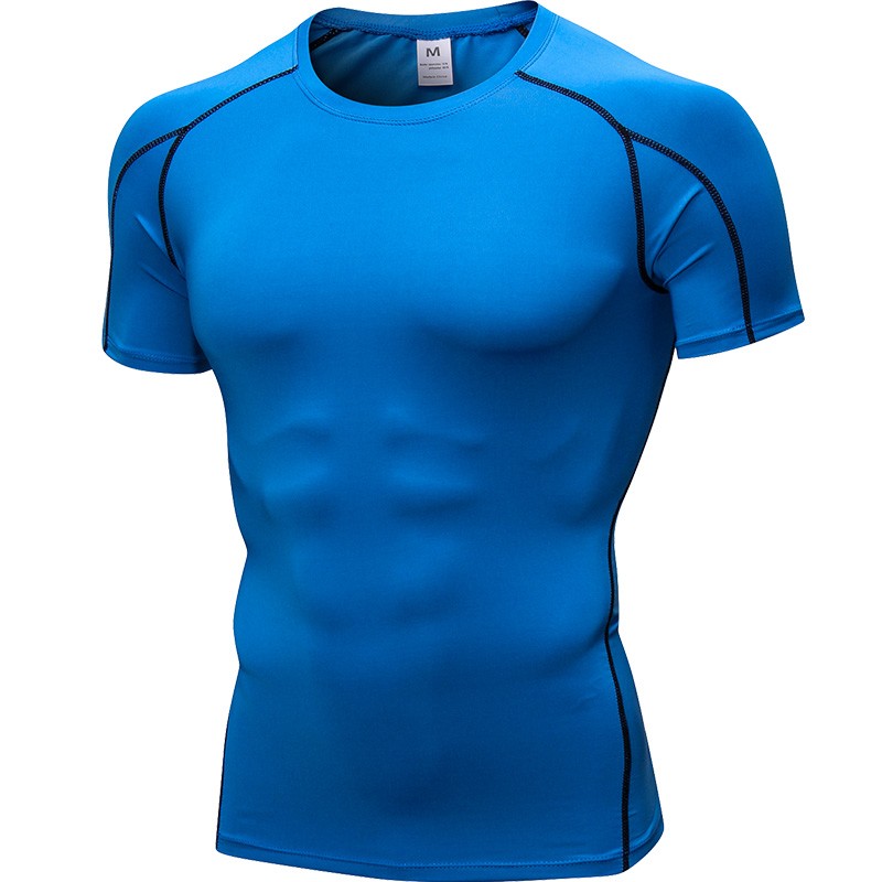 

yuerlian Синий, Quick Dry Men Compression Gym