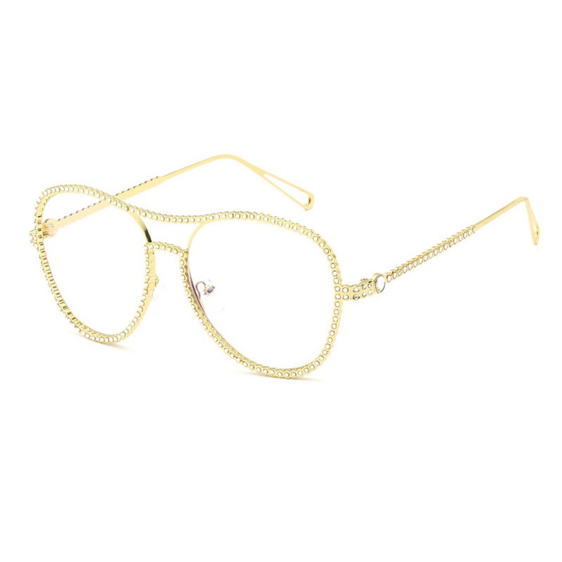 

SHAUNA Golden Clear Круглый, Солнцезащитные очки