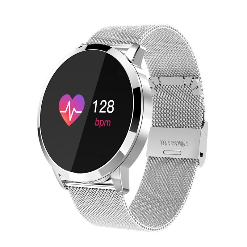 

ASLED Серебряная сталь NEW, Q8 Движение счетчика шага Bluetooth