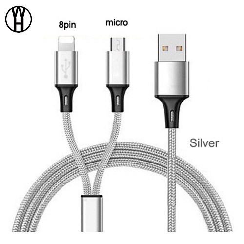 

WH Серебристый цвет, 2 IN 1 Тип C