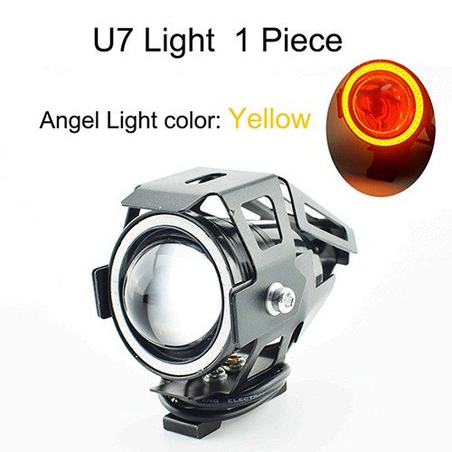 

Huiermeimi Yellow, 125w Motorcycle LED U7 Headlight Motorbike Spot Headlamp 12V 6500K