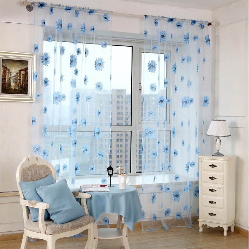 фото Домашний декор занавесок окна каркас шерсть meihuid синий