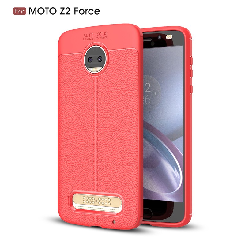 фото Задняя обложка для motorola moto z2 force case мягкий tpu silicon fecoprior красный