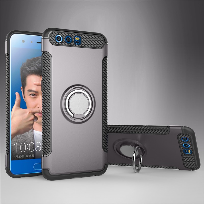 

Fecoprior Серый Честь 9, Задняя обложка для Huawei Honor 9 Honor9 Case Держатель для автомобилей с жестким ПК Silicon