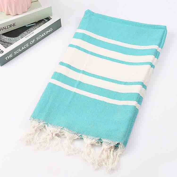 

ladymisty Настоящий синий, Турецкие банные полотенца Хлопчатобумажная ткань Tassel Big Beach Towel