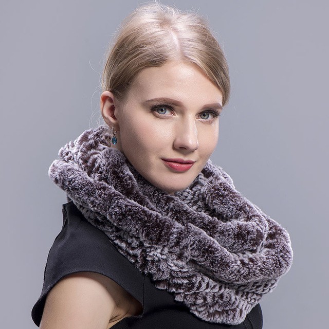 

MSMinShu Матовый кофе 140см, Шарф кролика