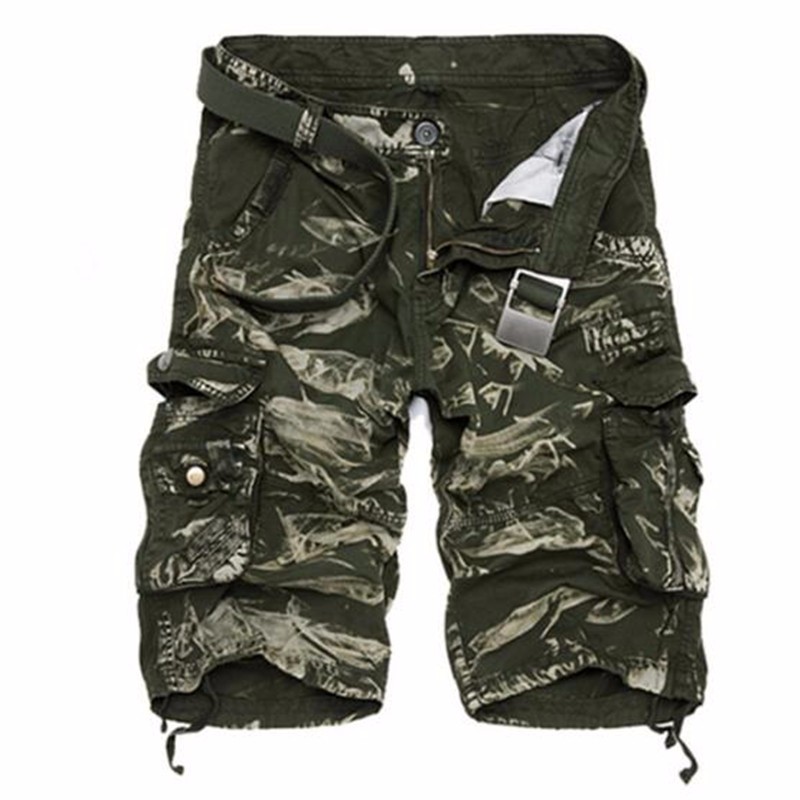 

AILOOGE Камуфляж зеленый 36, Cargo Shorts Men Cool