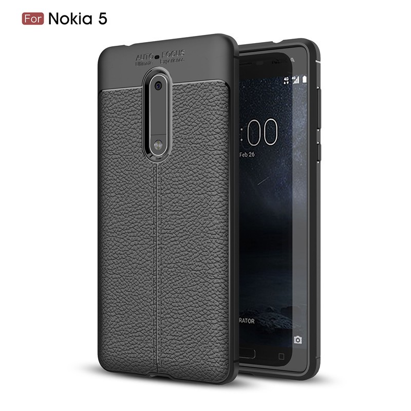 

Fecoprior черный, Задняя обложка для Nokia 5 Nokia5 NK Case Мягкий TPU Кремний