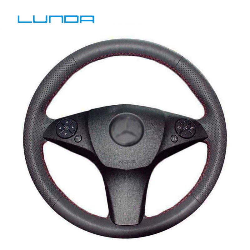 

LunDa Black, кожаная ручка рулевого колеса автомобиля