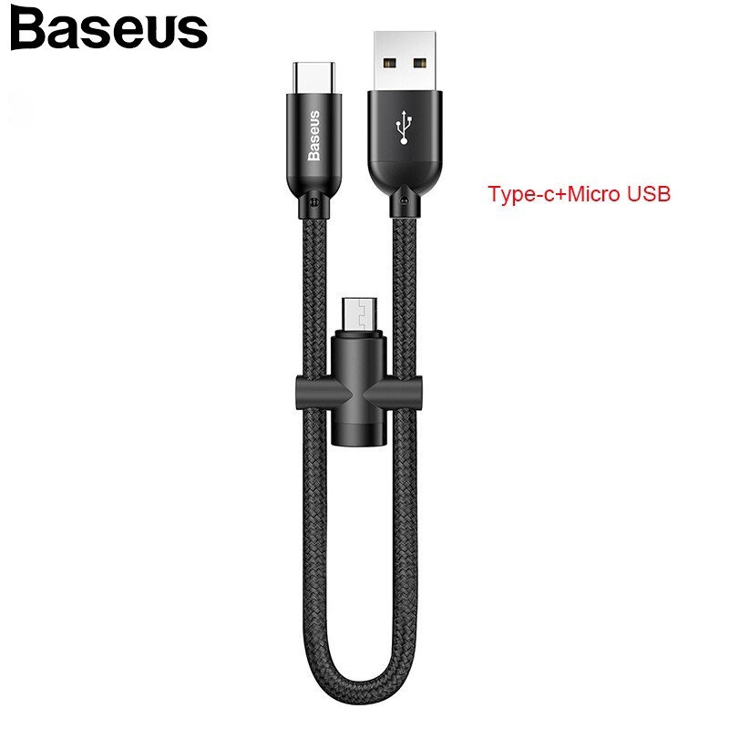 фото Кабель usb baseus тип-c micro usb 0,23 м