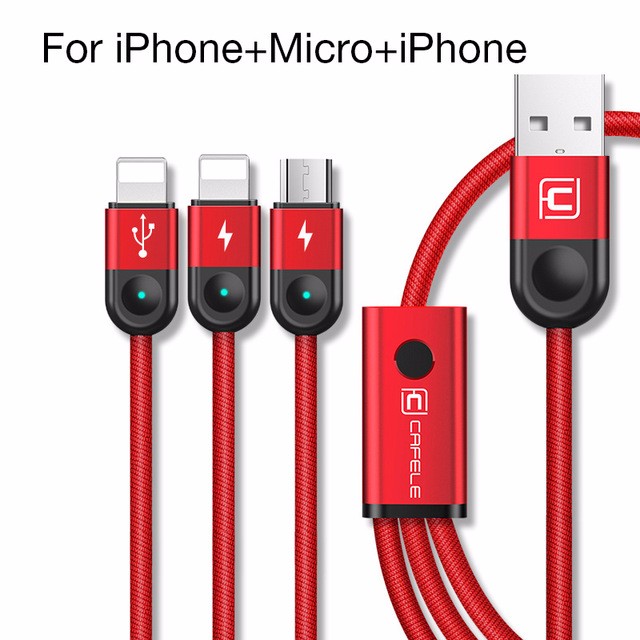 

Cafele для iPhone iPhone Micro USB Red 1,3 м, iphone кабель для зарядки