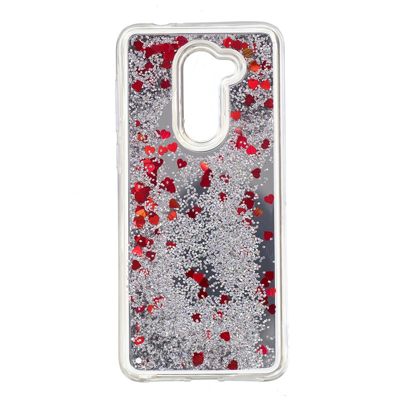 

Fecoprior красный, Задняя крышка для Alcatel 3X 5058I Корпус Зеркало Блеск Жидкий Quicksand Shining