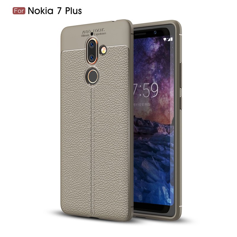 

Fecoprior Серый, Задняя обложка для Nokia 7 Plus 7Plus Case Мягкий TPU Silicon