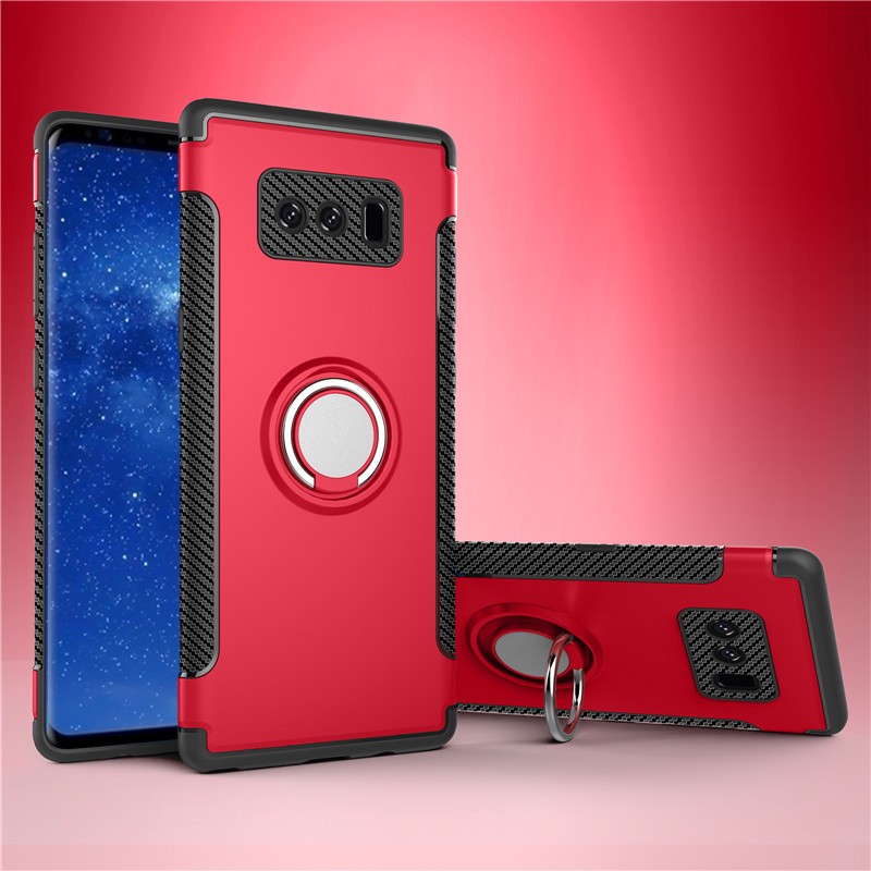 

Fecoprior красный Samsung Galaxy Note8, Задняя крышка для Samsung Galaxy Note 8 Note8 Корпус держателя для автомобиля с жестким ПК Silicon