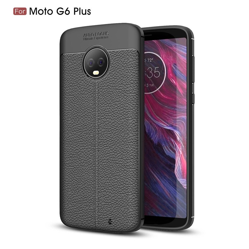 фото Задняя крышка для motorola moto g6 plus корпус soft tpu silicon fecoprior черный