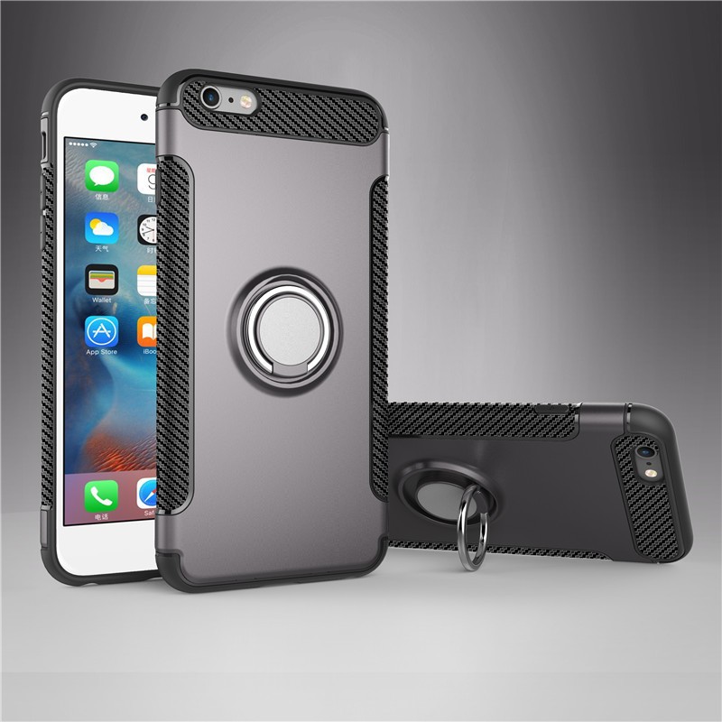 

Fecoprior Серый iPhone 6 6s, Задняя обложка для iPhone 6 6S iPhone6 ​​iPhone6S Автомобильная стойка для держателей жестких ПК Silicon