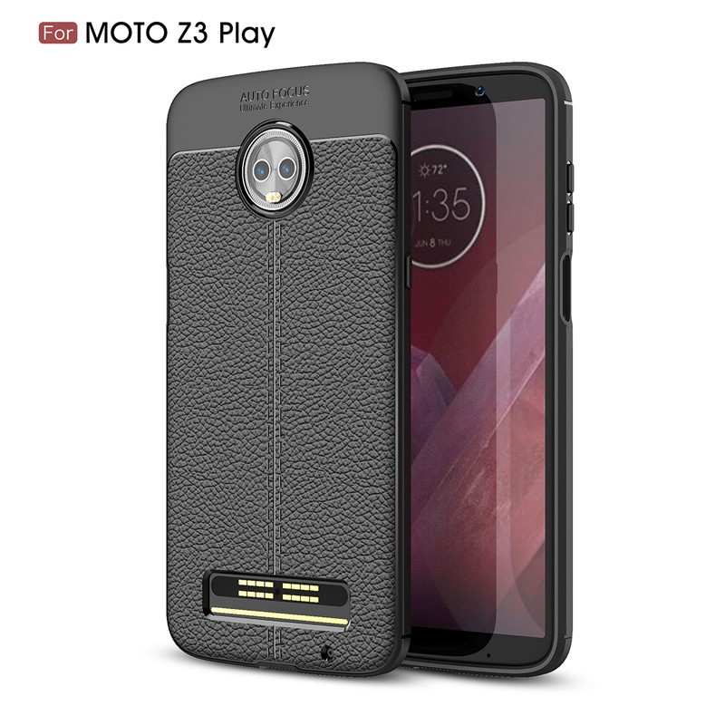 

Fecoprior черный, Задняя обложка для Motorola Moto Z3 Play Case Мягкая TPU Silicon