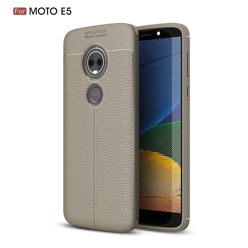 

Fecoprior Серый, Задняя крышка для Motorola Moto E5 Корпус Мягкий TPU Кремний