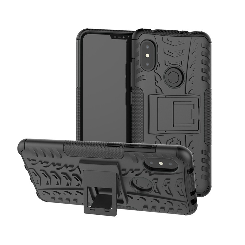 

Fecoprior черный Примечание Redmi 6, Корпус для Xiaomi Redmi Примечание 6 Примечание6 Стойка для задней крышки Silicon TPU PC