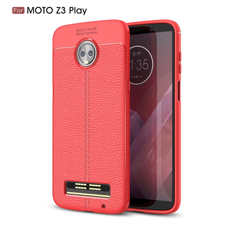 фото Задняя обложка для motorola moto z3 play case мягкая tpu silicon fecoprior красный