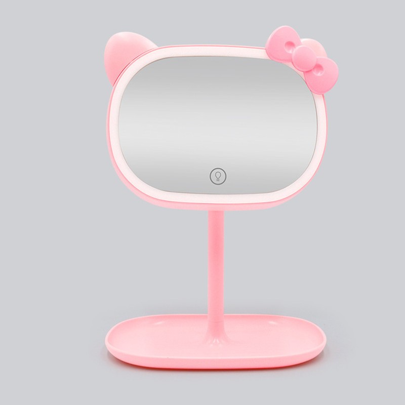 фото Новое зеркало для макияжа kt usb-зарядное устройство для складного стола с зеркалом для макияжа с лампой jipush розовый квадрат