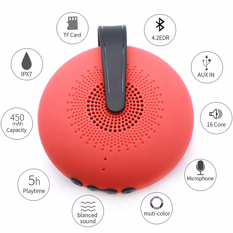 

DiPRO Red, Водонепроницаемый беспроводной Bluetooth-динамик