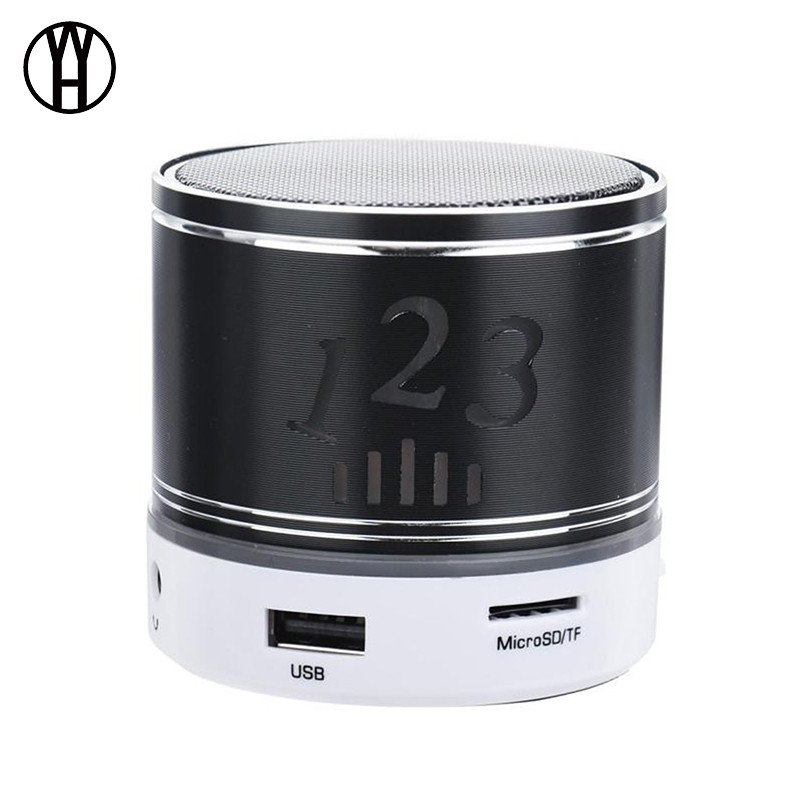 

WH Чёрный цвет, S41U Наружная металлическая светодиодная карта Mini Wireless Bluetooth Speaker