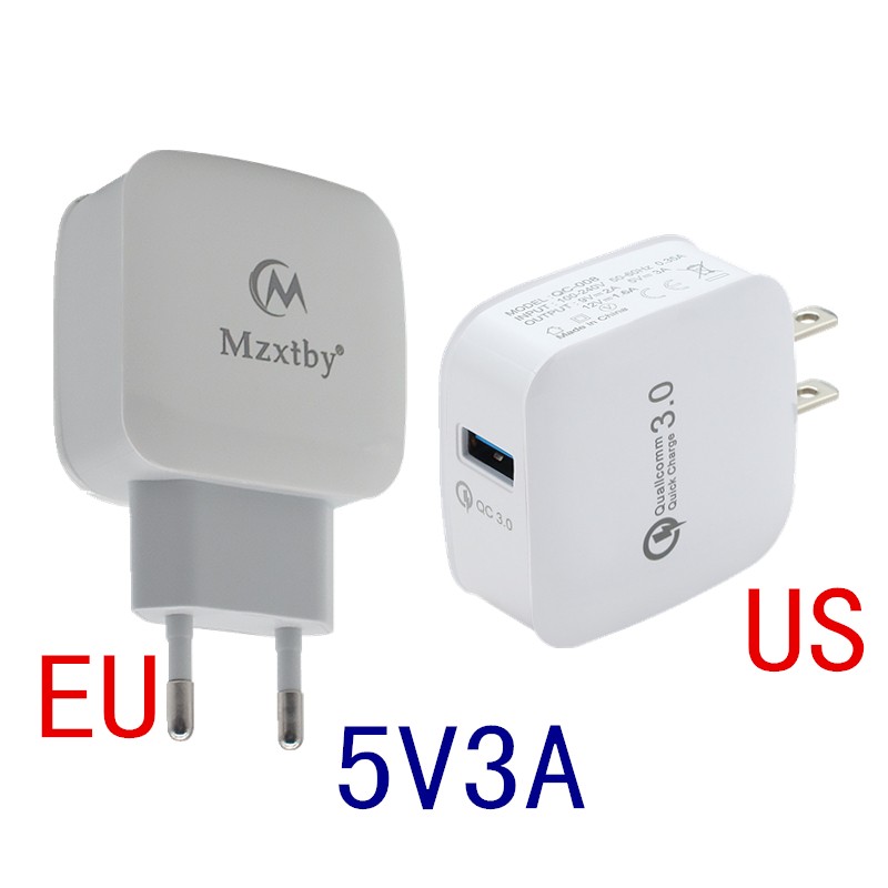 

Mzxtby 3A белый Стандарт США, Mzxtby Quick Charge 30 Быстрое зарядное устройство для телефона USB-адаптер USB-зарядное устройство для xiaomi Un