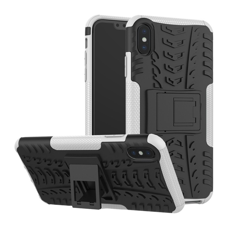 

Fecoprior белый iPhone  Max, Чехол для iPhone XS Max Back Cover Стенд Silicon TPU PC Armor