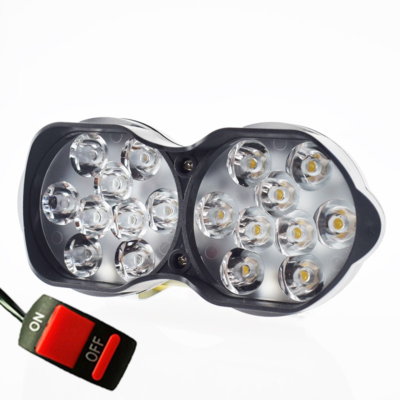 фото Мотоцикл светодиодный фонарь scooter 46918 led 12v 6500k противотуманная фара мотоцикл huiermeimi 18led-1шт-1switch