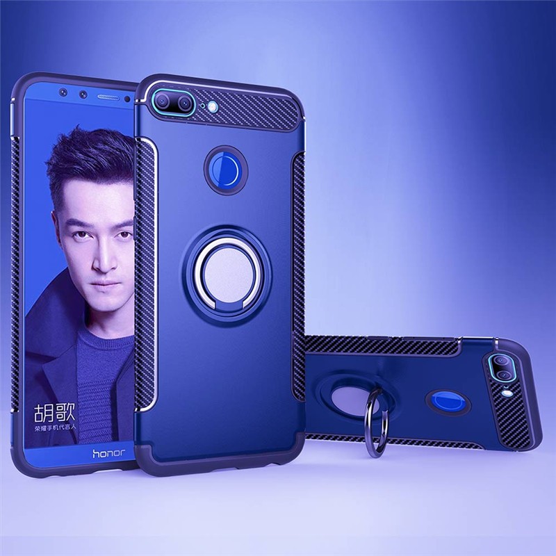 

Fecoprior синий, Задняя обложка для Huawei Honor 9 Lite Case Держатель для автомобиля с жестким ПК Silicon
