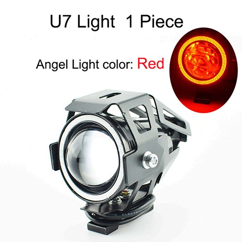 

Huiermeimi Red, 125w Motorcycle LED U7 Headlight Motorbike Spot Headlamp 12V 6500K