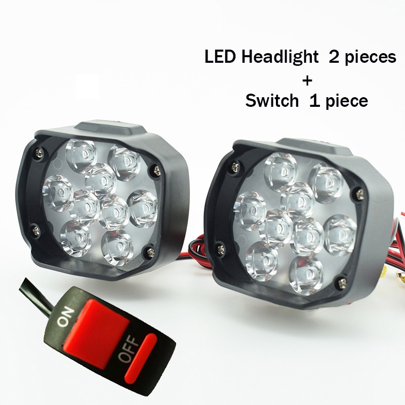 

Huiermeimi 9LED-2pcs-1switch, Мотоцикл Светодиодный фонарь Scooter 46918 LED 12V 6500k Противотуманная фара Мотоцикл