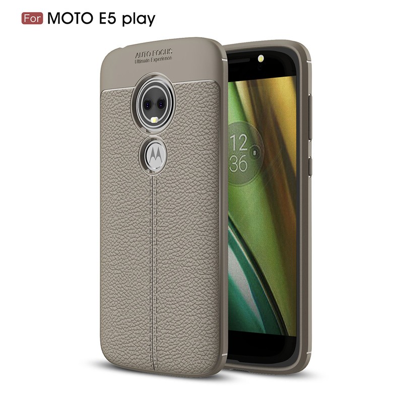 

Fecoprior Серый, Задняя обложка для Motorola Moto E5 Play Case Мягкий силикон TPU